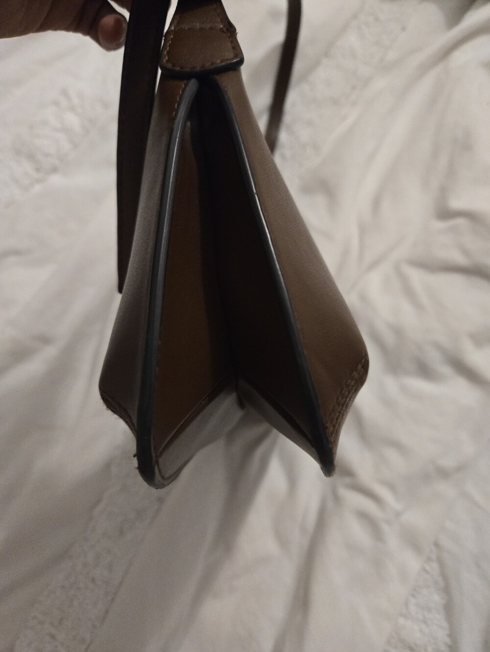 H&M Chocolate Brown Leather Shoulder Bag - Picture 4 of 6